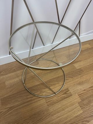 Tavolino ausiliario in vetro e metallo Maison du Monde