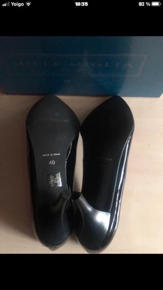 Zapatos Mille Miglia charol y piel negros