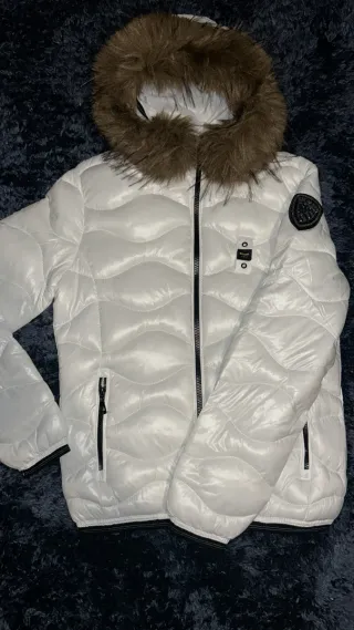 Blauer Piumino Bianco con Cappuccio