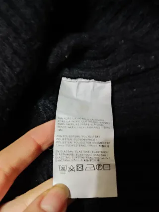 Maglione collo alto Nice & Chic nero/grigio