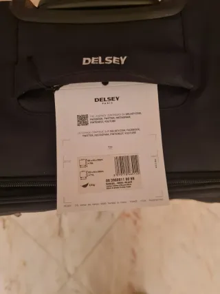 Maleta Delsey Negra flexible