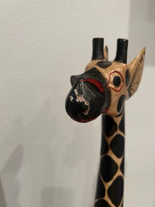 Jirafas decorativas de madera