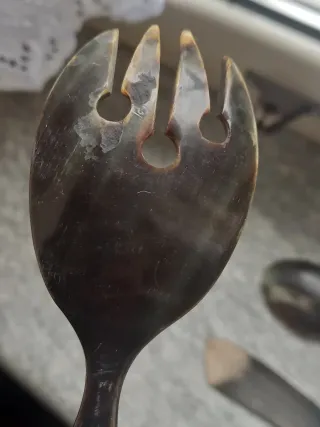 3 Posate Argento 800 e Corno