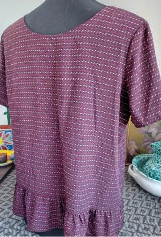 Blusa con fiocco effetto seta taglia M