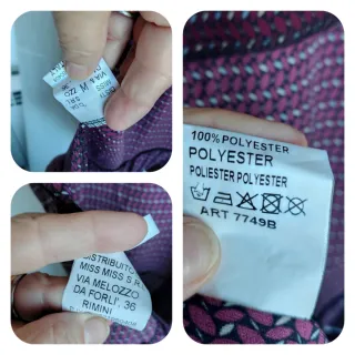 Blusa con fiocco effetto seta taglia M