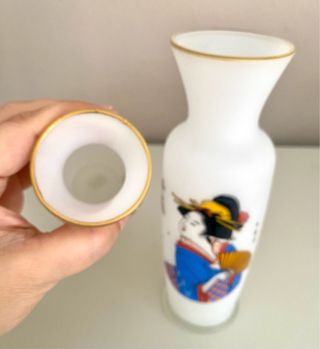 2 Jarrones Opalina Japoneses Vintage