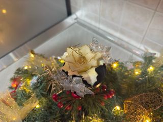 Centrotavola natalizio con luci
