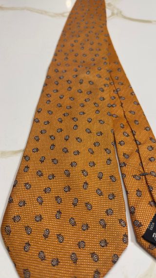 Corbata Ermenegildo Zegna Naranja y Gris