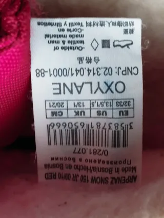 Botas Nieve Oxylane Talla 32-33