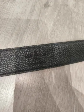 Cinturón Louis Vuitton Negro y Plateado