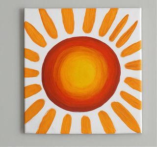 Conjunto 2 lienzos infantiles sol y vaca