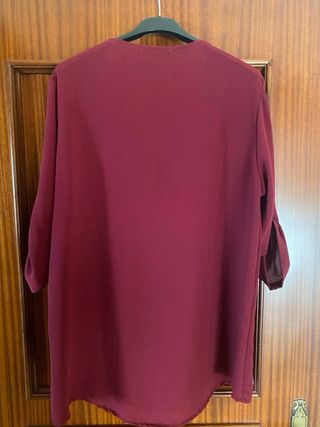Blusa donna Piazza Italia bordò con zip