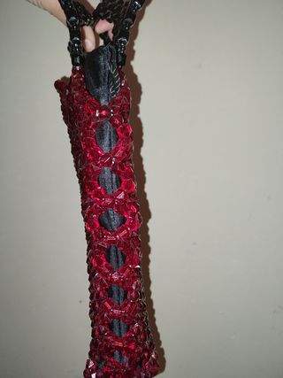 Bolso joya Uterqüe negro y rojo