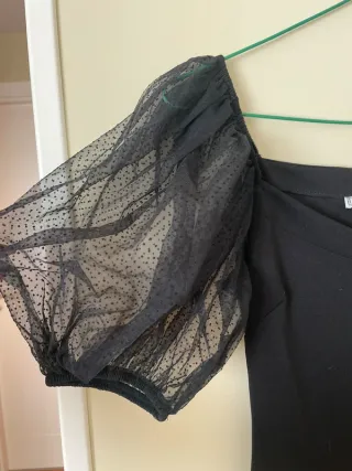 Vestido fiesta negro Mango