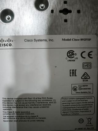 Router Cisco 892FSP Profesional