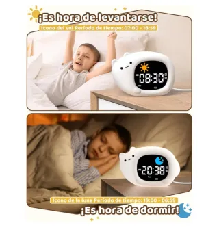Despertador Infantil YISSVIC Gato 7 Colores