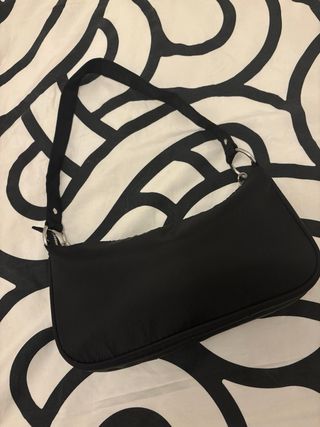 Bolso Negro Smiley con Abalorios Multicolor