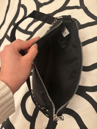 Bolso Negro Smiley con Abalorios Multicolor