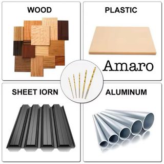 50 Brocas Banhadas a Titânio para Madeira/Ferro/Pl