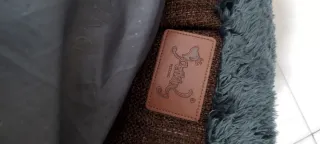 Cama perro 95cm gris oscuro lavable