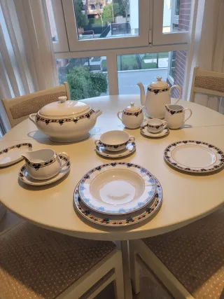 Vajilla Vista Alegre Porcelana Azul Blanca