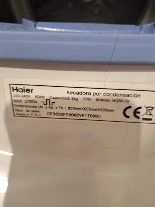 Secadora Haier Condensación