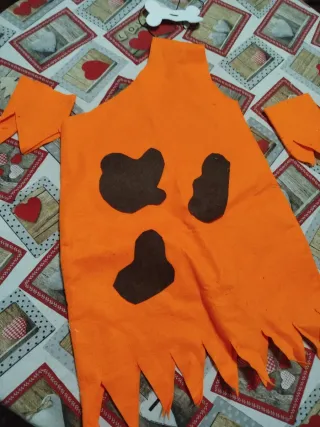 Disfraz infantil troglodita naranja