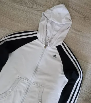 Chaqueta Adidas Vintage Blanca y Negra