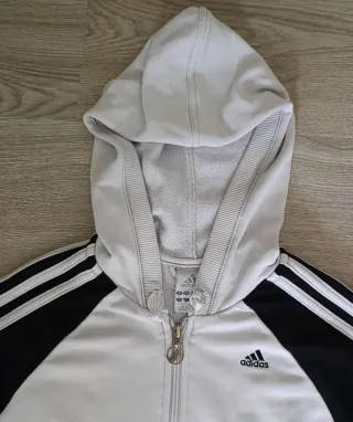 Chaqueta Adidas Vintage Blanca y Negra