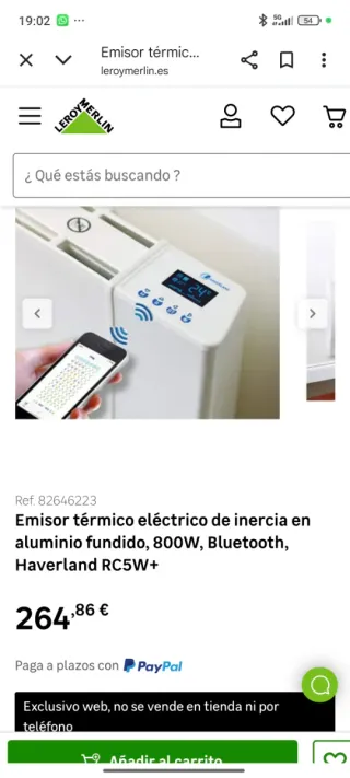 Emisor Térmico Haverland RC5W+ Black 800W