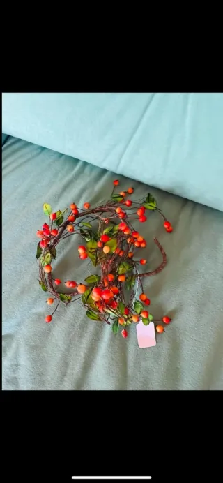 Ghirlanda con bacche rosse e verdi