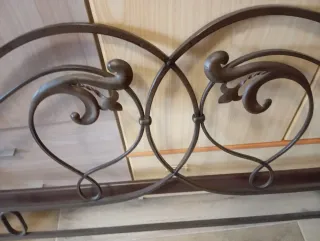 Letto matrimoniale ferro battuto marrone