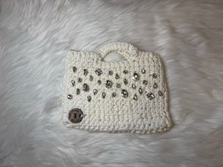 Borsa uncinetto con strass