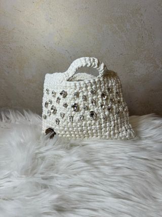 Borsa uncinetto con strass