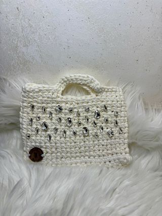 Borsa uncinetto con strass