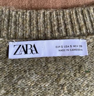 Jersey Zara Oversize S Suave Cálido Verde Oliva