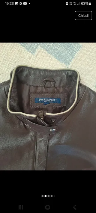 Giacca in pelle donna marrone M