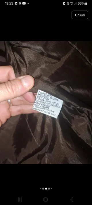 Giacca in pelle donna marrone M