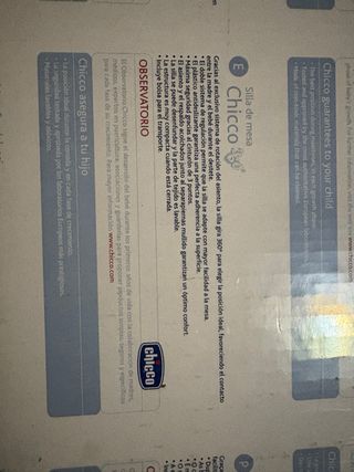 Asiento de mesa Chicco para bebé