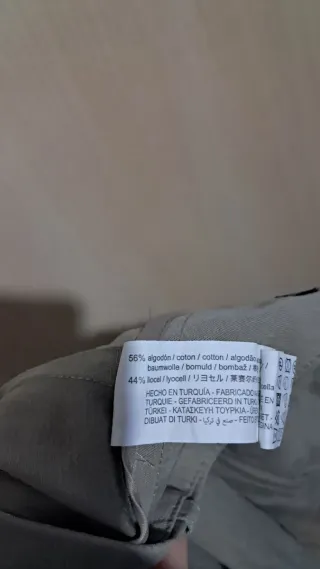 Pantalón ancho Zara beige mujer