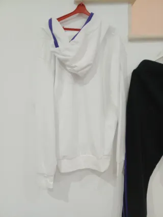 Chándal Adidas Talla M Blanco y Negro