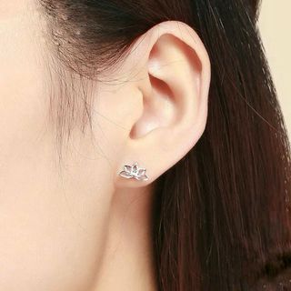 Pendientes Flor Loto Plata925 REGALO LIQUIDACIÓN