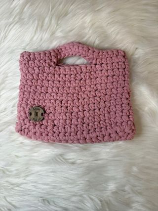 Borsa uncinetto rosa