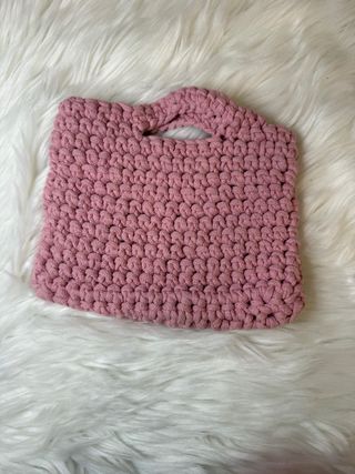 Borsa uncinetto rosa