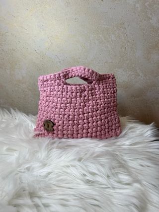 Borsa uncinetto rosa
