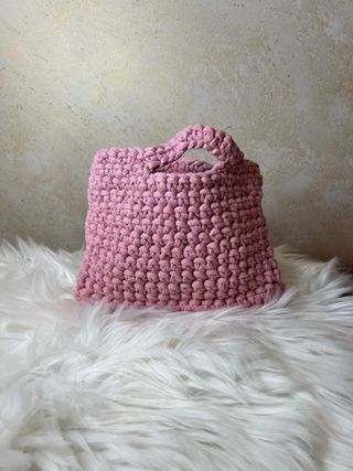 Borsa uncinetto rosa