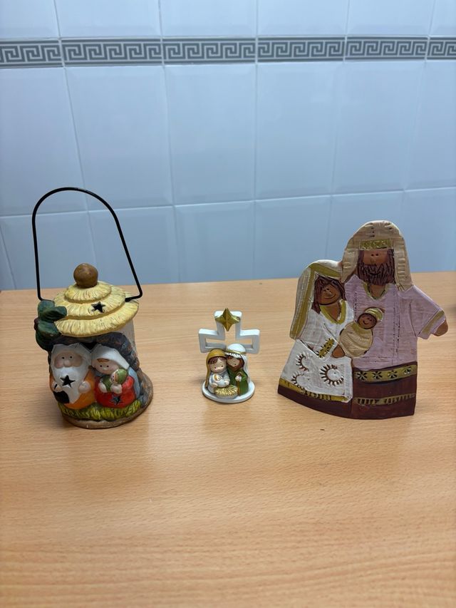 Lote Belenes Navidad Cerámica y Madera