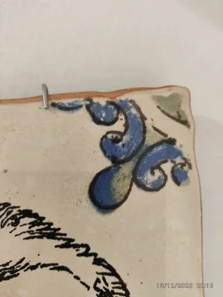 Baldosa cerámica decorada El gato manda