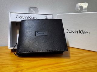 Cartera Calvin Klein Piel Negra Hombre - Nueva