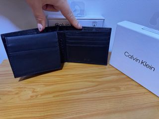 Cartera Calvin Klein Piel Negra Hombre - Nueva